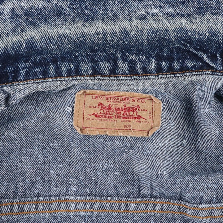 1990'S Levi's 70507 Galactic Wash Denim Jacket, Made in USA, Men's Size L (approx.), Vintage cotton blue type Vintage Second Hand
