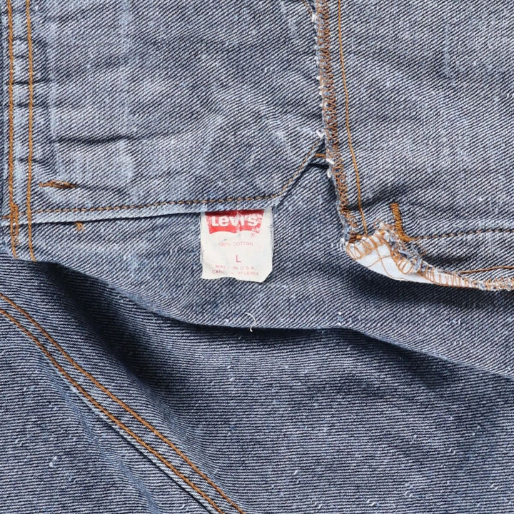 1990'S Levi's 70507 Galactic Wash Denim Jacket, Made in USA, Men's Size L (approx.), Vintage cotton blue type Vintage Second Hand