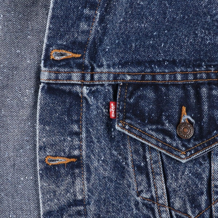 1990'S Levi's 70507 Galactic Wash Denim Jacket, Made in USA, Men's Size L (approx.), Vintage cotton blue type Vintage Second Hand