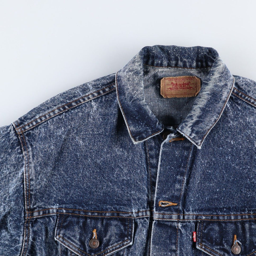 1990'S Levi's 70507 Galactic Wash Denim Jacket, Made in USA, Men's Size L (approx.), Vintage cotton blue type Vintage Second Hand