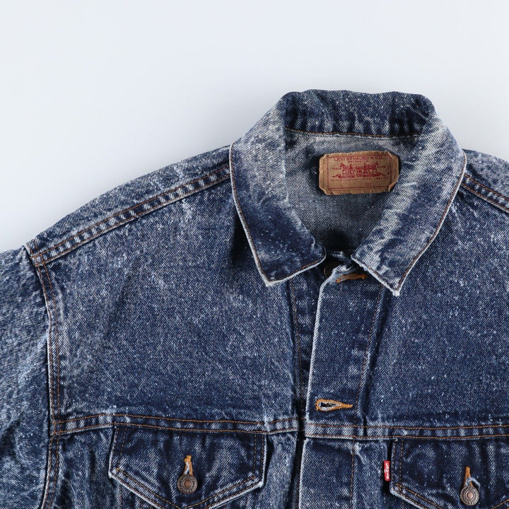 1990'S Levi's 70507 Galactic Wash Denim Jacket, Made in USA, Men's Size L (approx.), Vintage cotton blue type Vintage Second Hand
