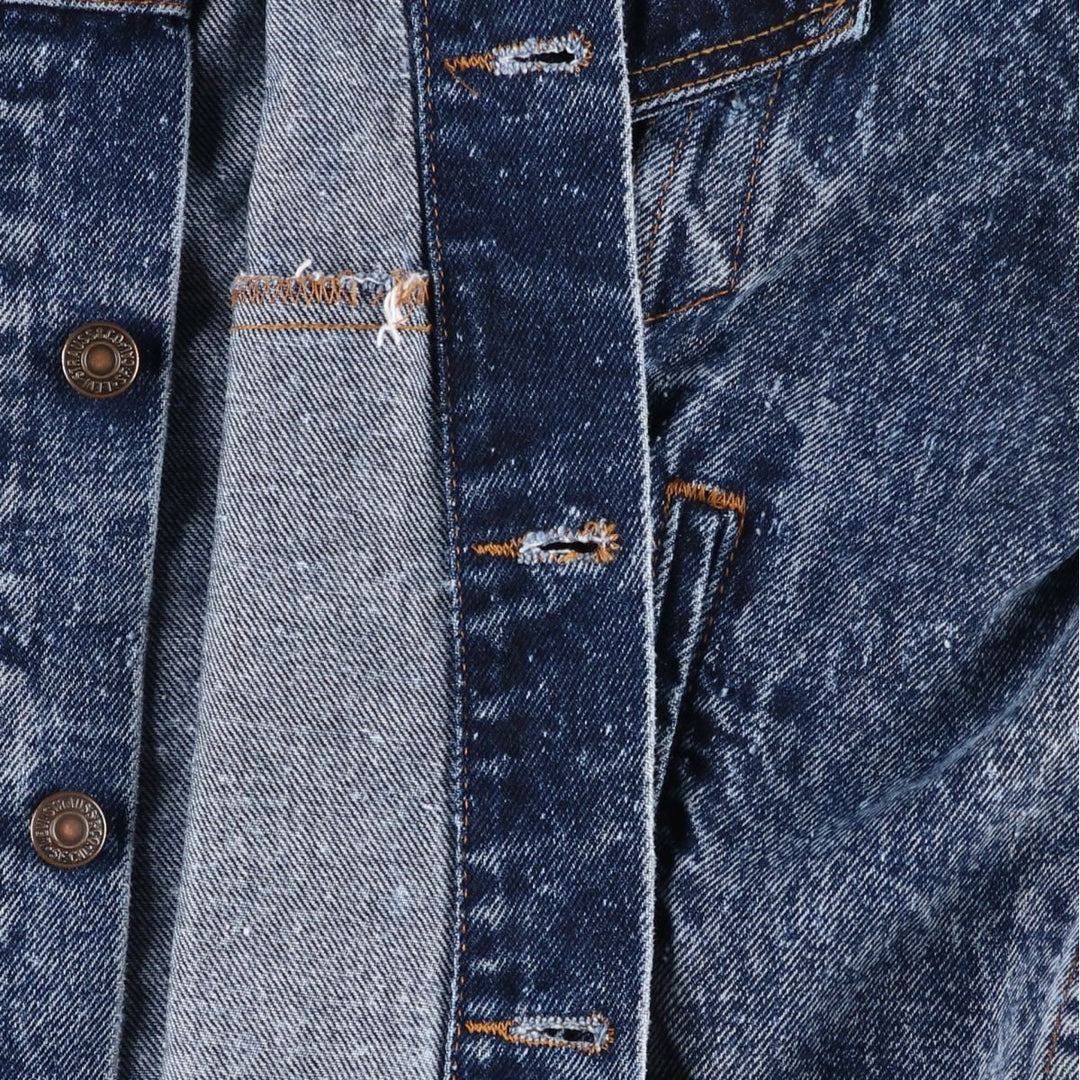 1990'S Levi's 70507 Galactic Wash Denim Jacket, Made in USA, Men's Size L (approx.), Vintage cotton blue type Vintage Second Hand