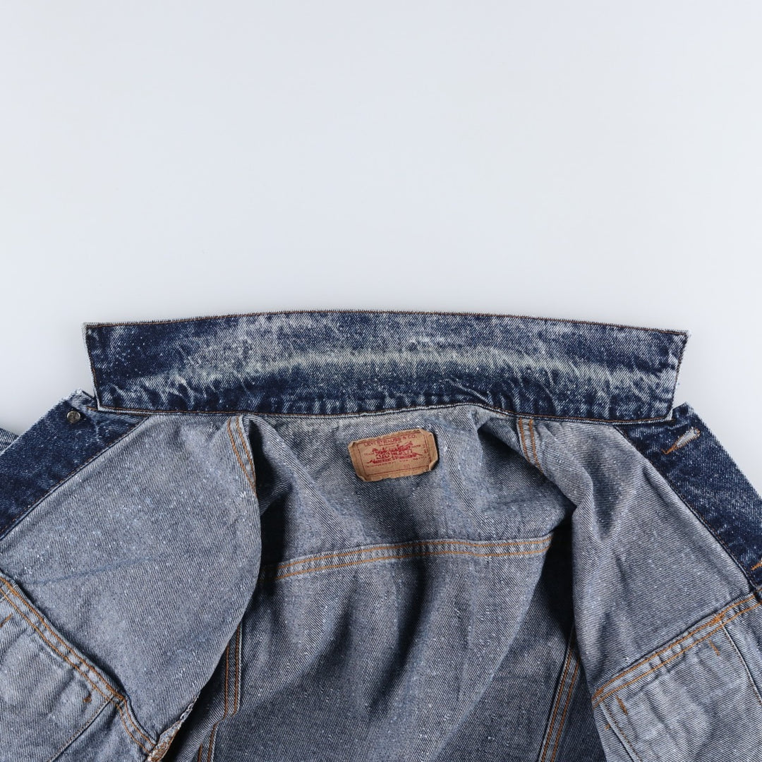 1990'S Levi's 70507 Galactic Wash Denim Jacket, Made in USA, Men's Size L (approx.), Vintage cotton blue type Vintage Second Hand
