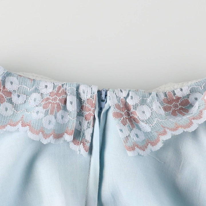 Vintage 1970'S Gunne Sax Jessica ruffled maxi dress with long sleeves, size M. polyester Blue type light blue Vintage Second Hand