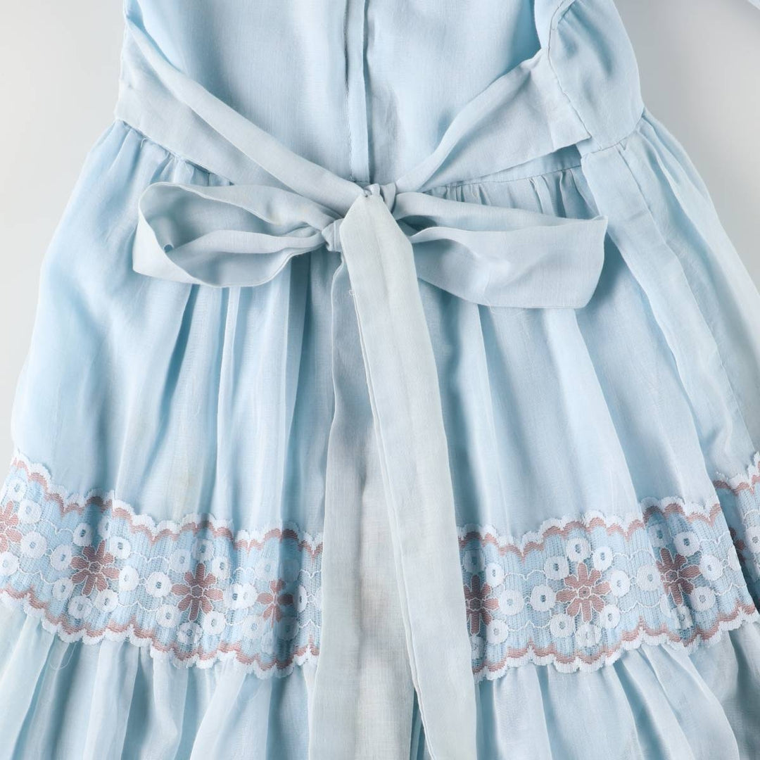 Vintage 1970'S Gunne Sax Jessica ruffled maxi dress with long sleeves, size M. polyester Blue type light blue Vintage Second Hand