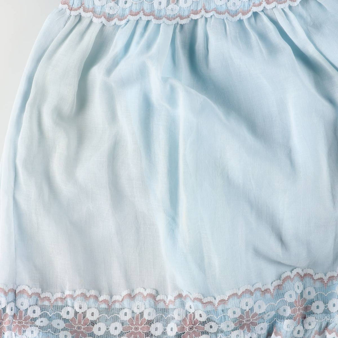 Vintage 1970'S Gunne Sax Jessica ruffled maxi dress with long sleeves, size M. polyester Blue type light blue Vintage Second Hand