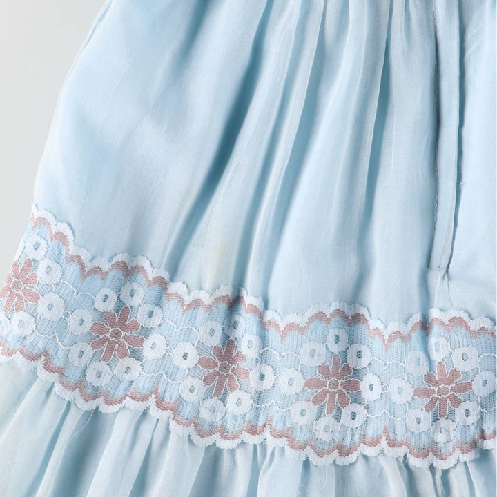 Vintage 1970'S Gunne Sax Jessica ruffled maxi dress with long sleeves, size M. polyester Blue type light blue Vintage Second Hand