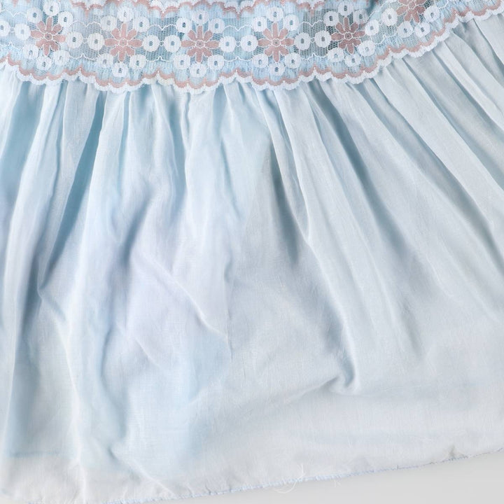 Vintage 1970'S Gunne Sax Jessica ruffled maxi dress with long sleeves, size M. polyester Blue type light blue Vintage Second Hand