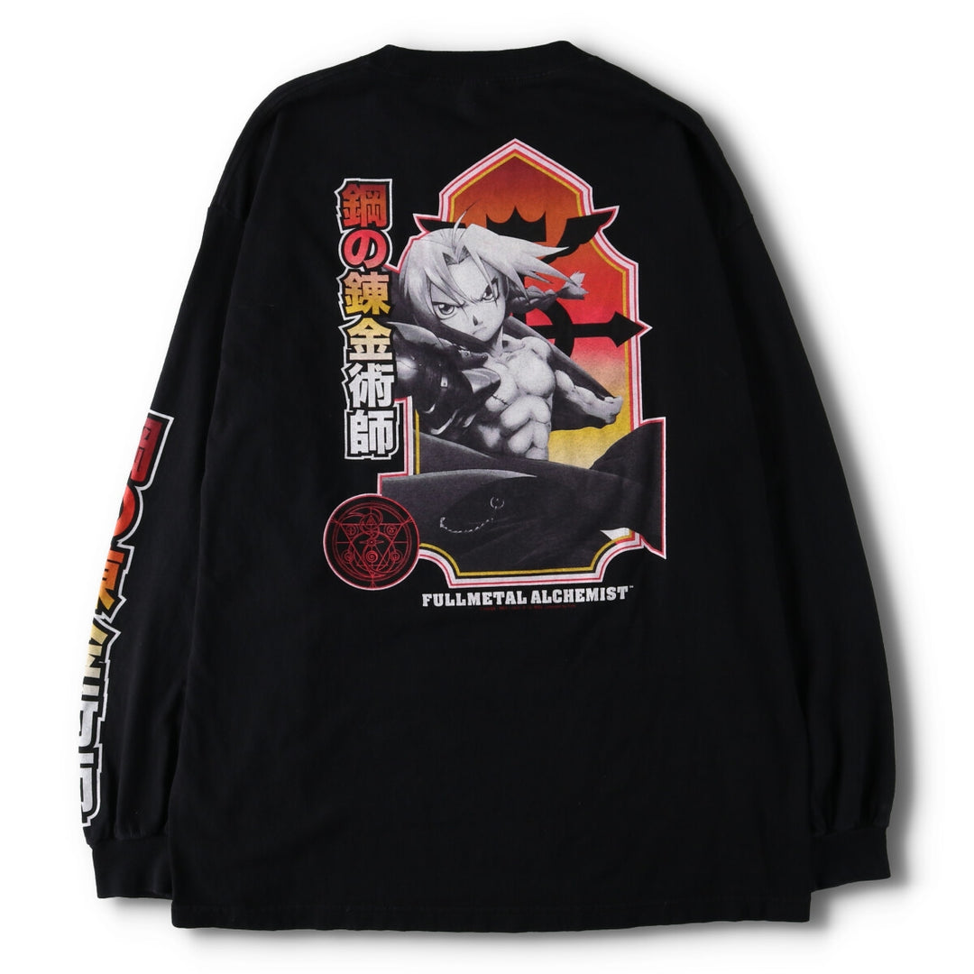 00'S ALSTYLE APPAREL and ACTIVEWEAR Fullmetal Alchemist Character Print Long T-Shirt Long T Men's XL equivalent /eva003203
