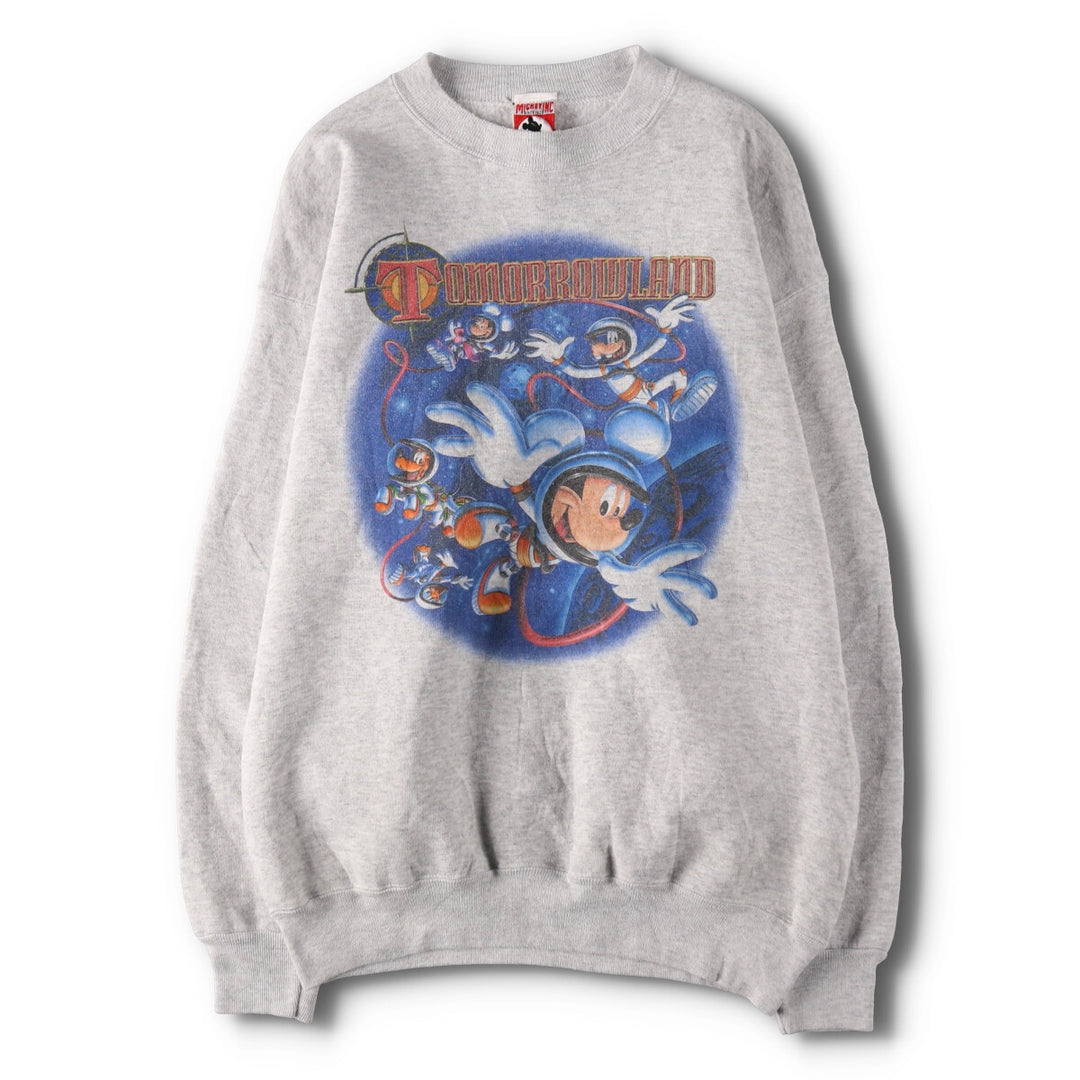 90'S DISNEY Tomorrowland character sweatshirt, made in USA, men's XL size, vintage /eva003230