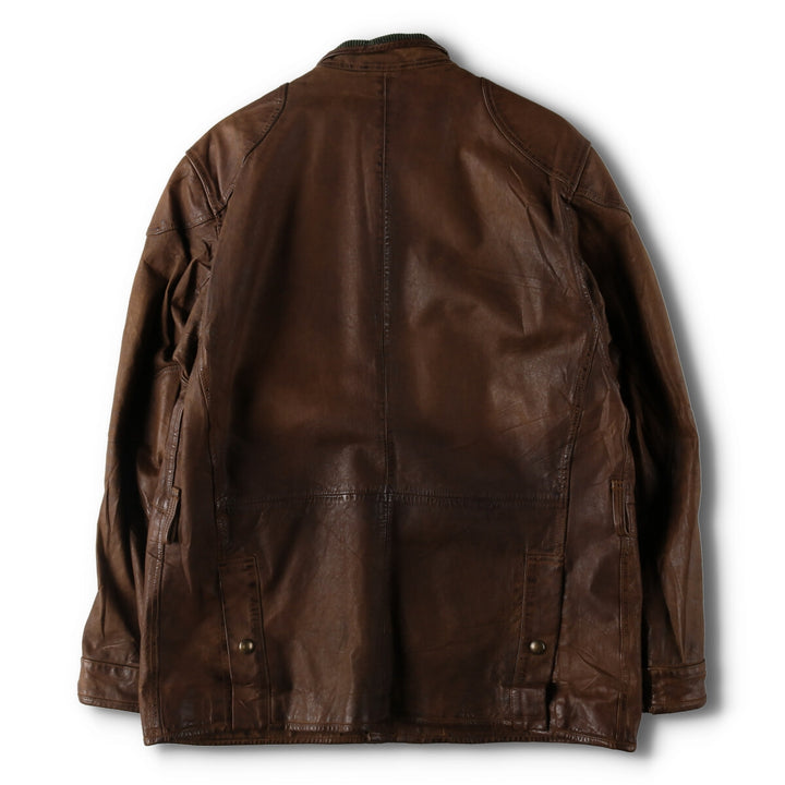 90'S Ralph Lauren POLO by Ralph Lauren Motorcycle Leather Jacket Men's L size Vintage /eva003236