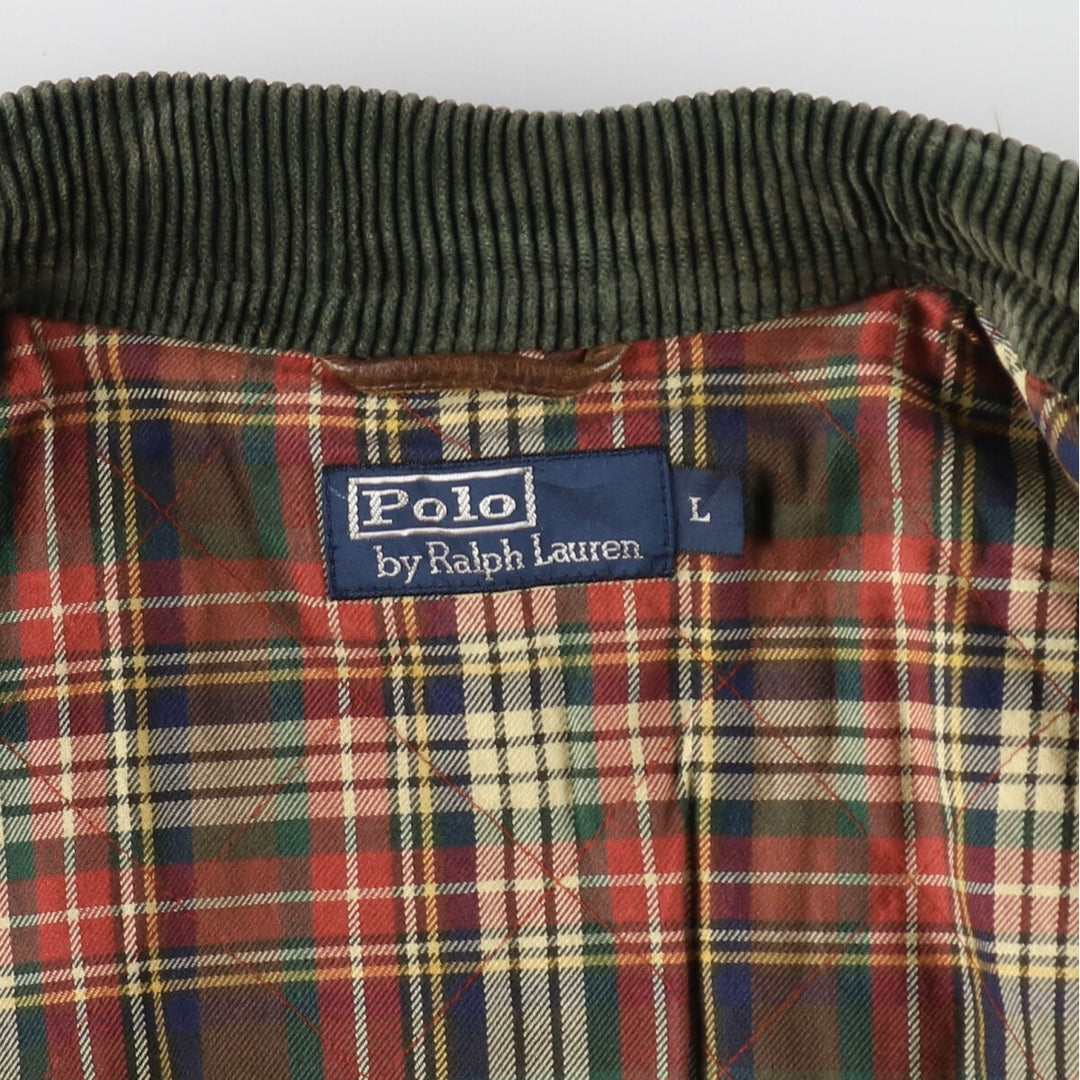 90'S Ralph Lauren POLO by Ralph Lauren Motorcycle Leather Jacket Men's L size Vintage /eva003236