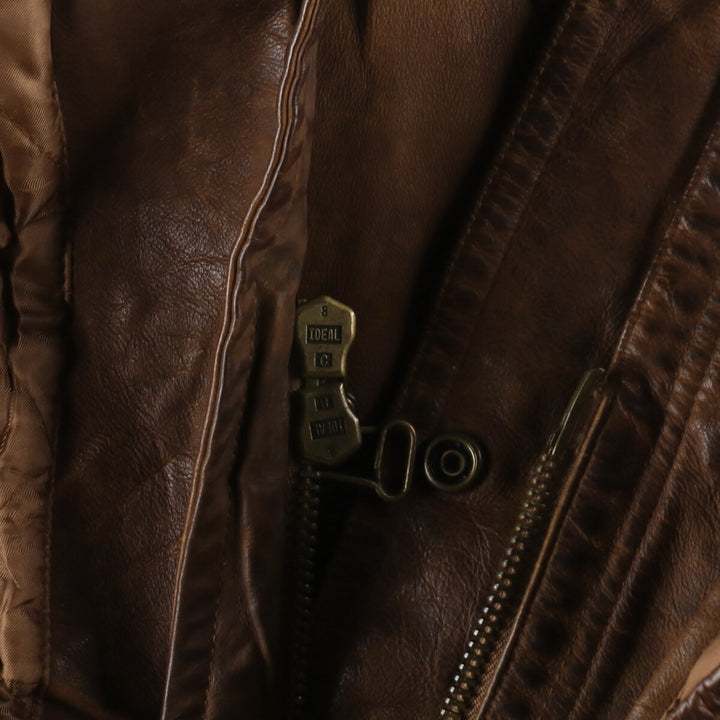 90'S Ralph Lauren POLO by Ralph Lauren Motorcycle Leather Jacket Men's L size Vintage /eva003236