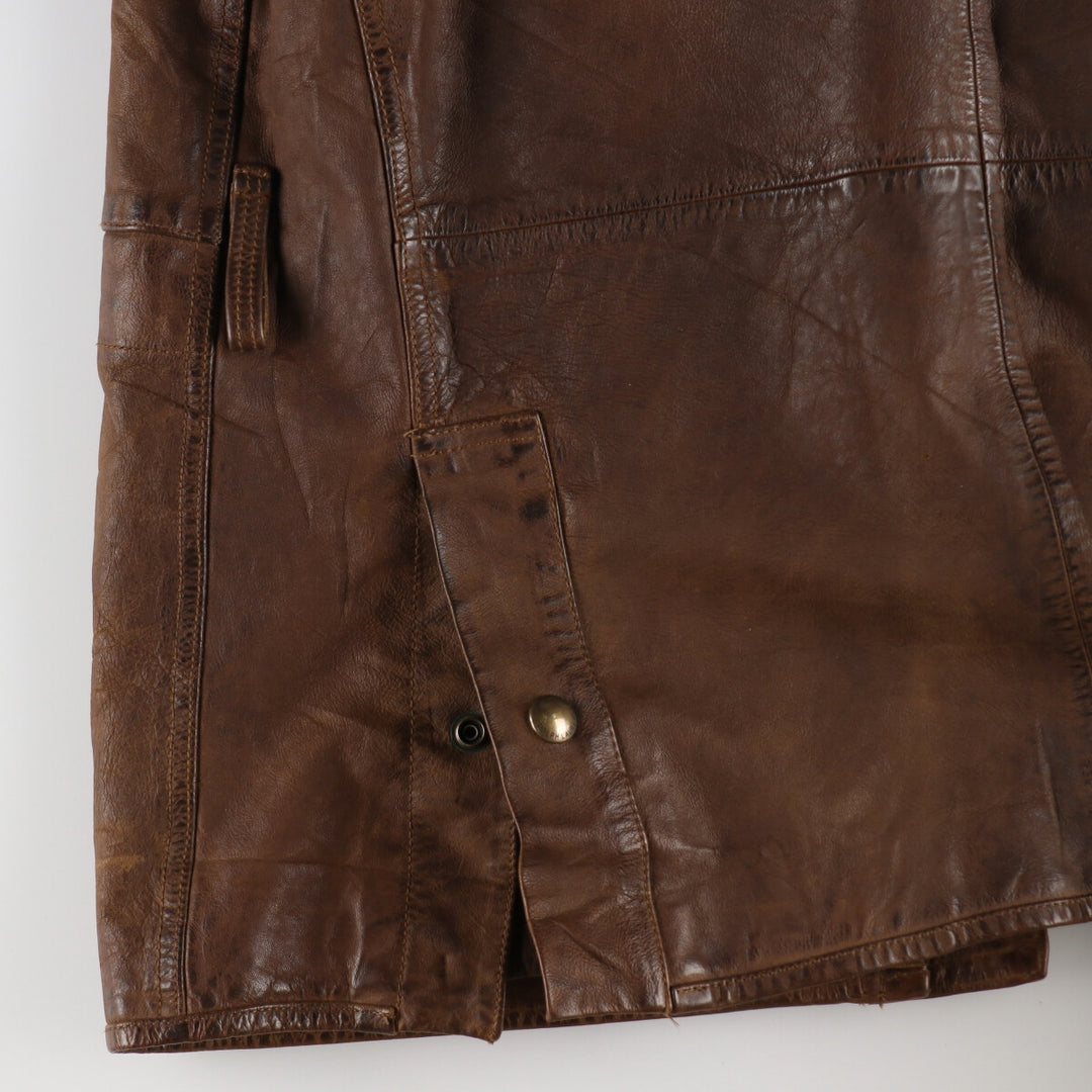 90'S Ralph Lauren POLO by Ralph Lauren Motorcycle Leather Jacket Men's L size Vintage /eva003236