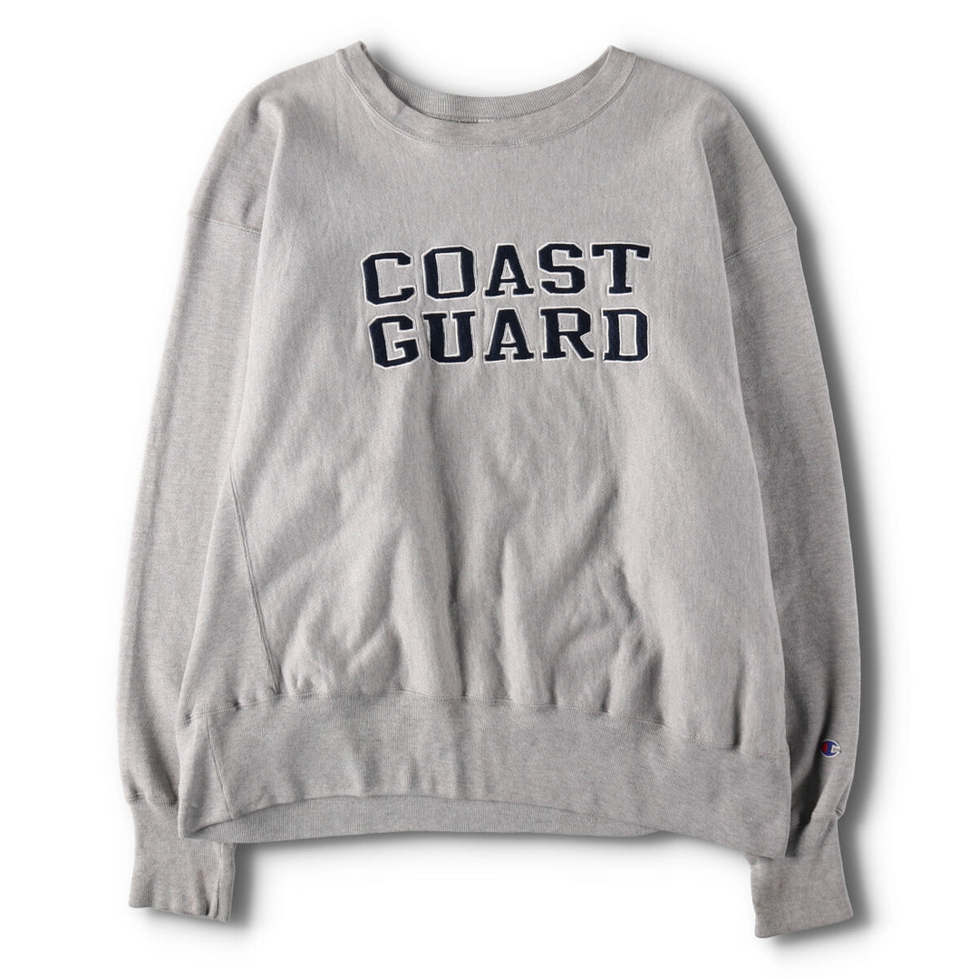 90'S Champion Reverse Weave COAST GUARD Sweatshirt, Men's XL Size Vintage /eva003240