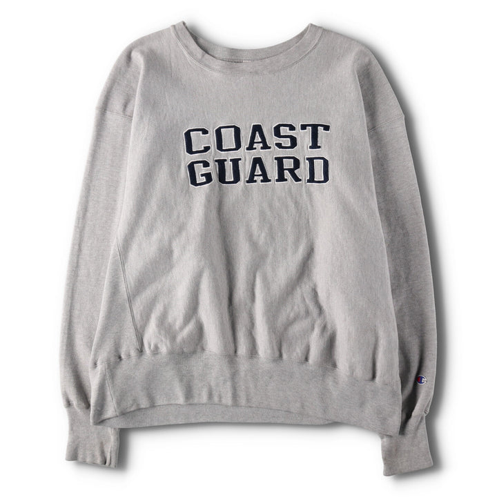 90'S Champion Reverse Weave COAST GUARD Sweatshirt, Men's XL Size Vintage /eva003240