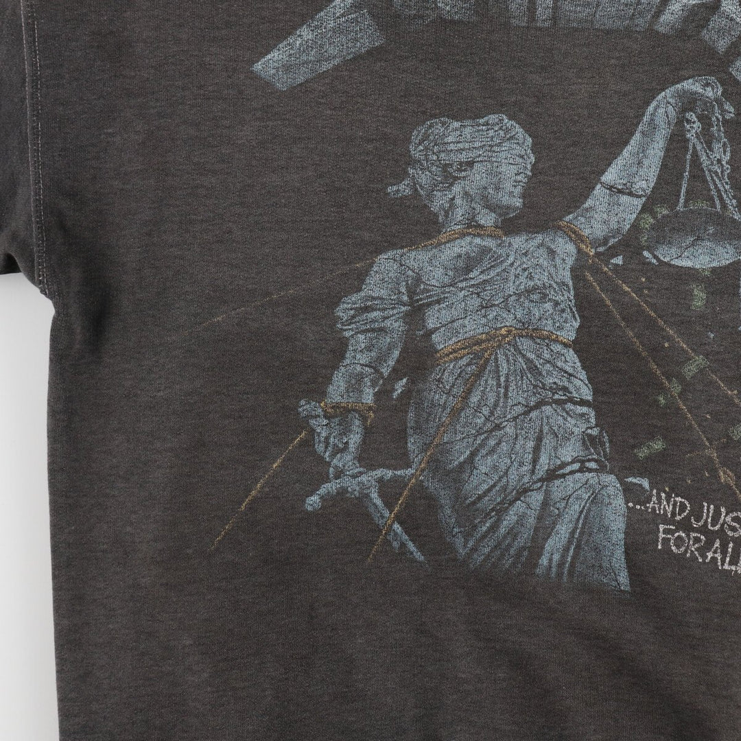 90'S Metallica Album AND JUSTICE FOR ALL Band Sweatshirt Trainer Men's L Size Vintage /eva003245