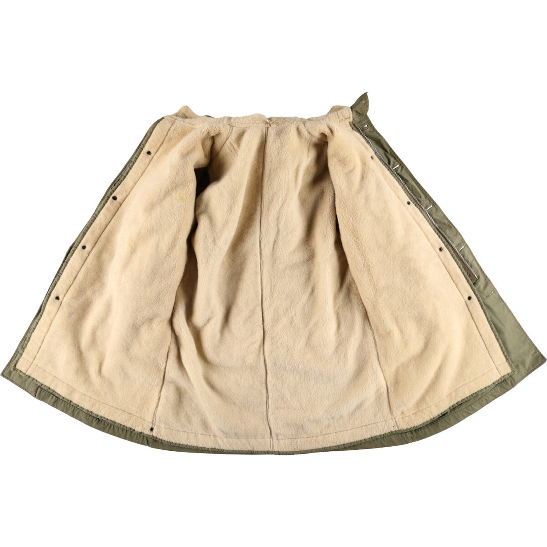 1940'S US military genuine M-47 field parka with liner, mod coat, made in USA, MEDIUM, men's M equivalent, vintage unclear Khaki type sage green Vintage Second Hand