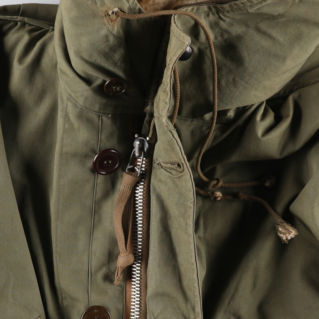 1940'S US military genuine M-47 field parka with liner, mod coat, made in USA, MEDIUM, men's M equivalent, vintage unclear Khaki type sage green Vintage Second Hand