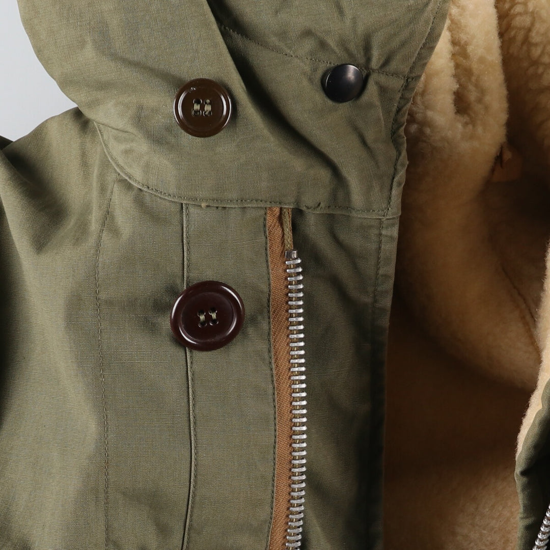 1940'S US military genuine M-47 field parka with liner, mod coat, made in USA, MEDIUM, men's M equivalent, vintage unclear Khaki type sage green Vintage Second Hand