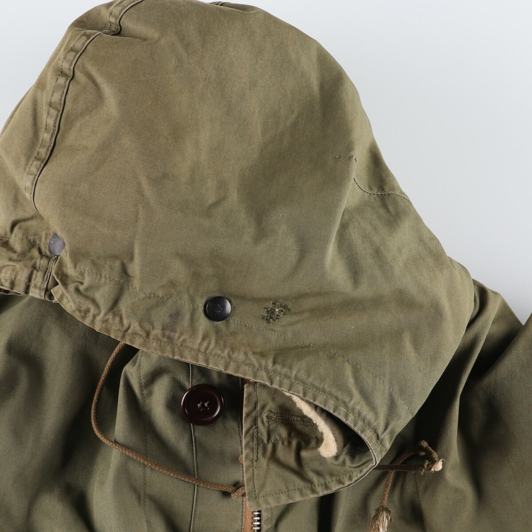 1940'S US military genuine M-47 field parka with liner, mod coat, made in USA, MEDIUM, men's M equivalent, vintage unclear Khaki type sage green Vintage Second Hand