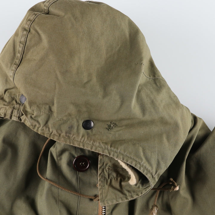 1940'S US military genuine M-47 field parka with liner, mod coat, made in USA, MEDIUM, men's M equivalent, vintage unclear Khaki type sage green Vintage Second Hand