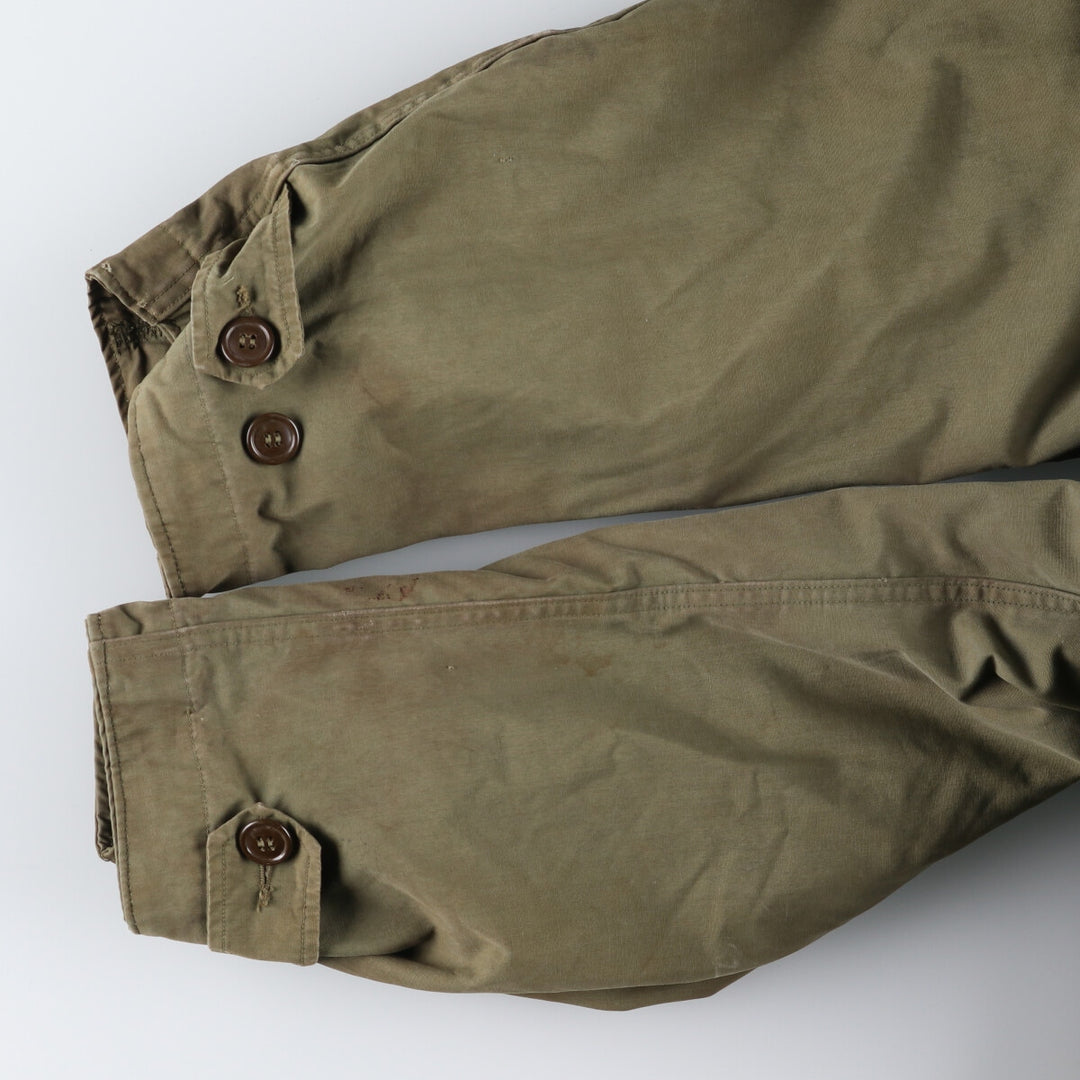 1940'S US military genuine M-47 field parka with liner, mod coat, made in USA, MEDIUM, men's M equivalent, vintage unclear Khaki type sage green Vintage Second Hand