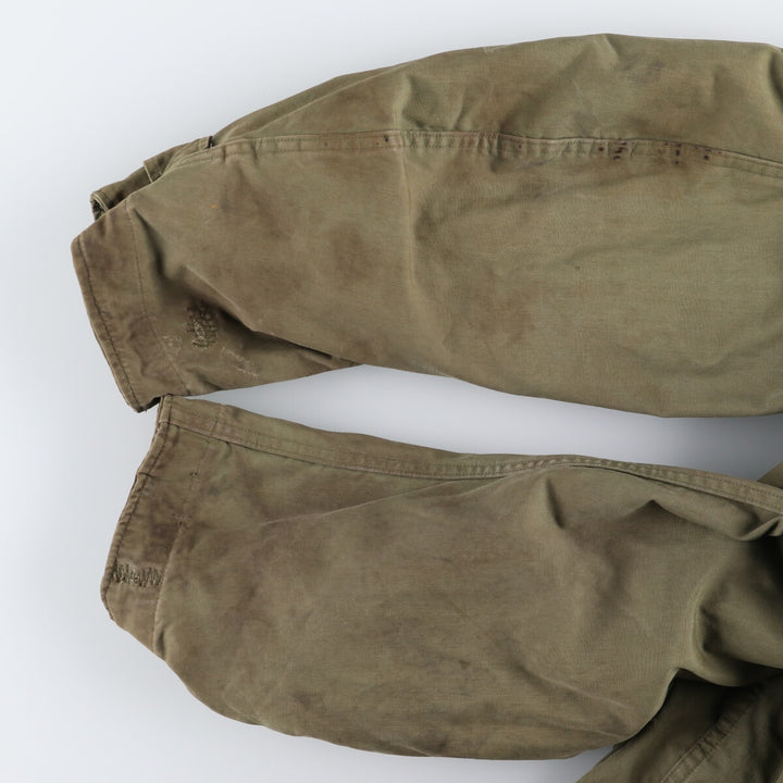 1940'S US military genuine M-47 field parka with liner, mod coat, made in USA, MEDIUM, men's M equivalent, vintage unclear Khaki type sage green Vintage Second Hand