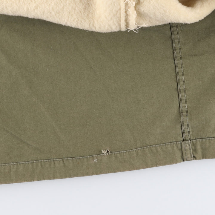 1940'S US military genuine M-47 field parka with liner, mod coat, made in USA, MEDIUM, men's M equivalent, vintage unclear Khaki type sage green Vintage Second Hand