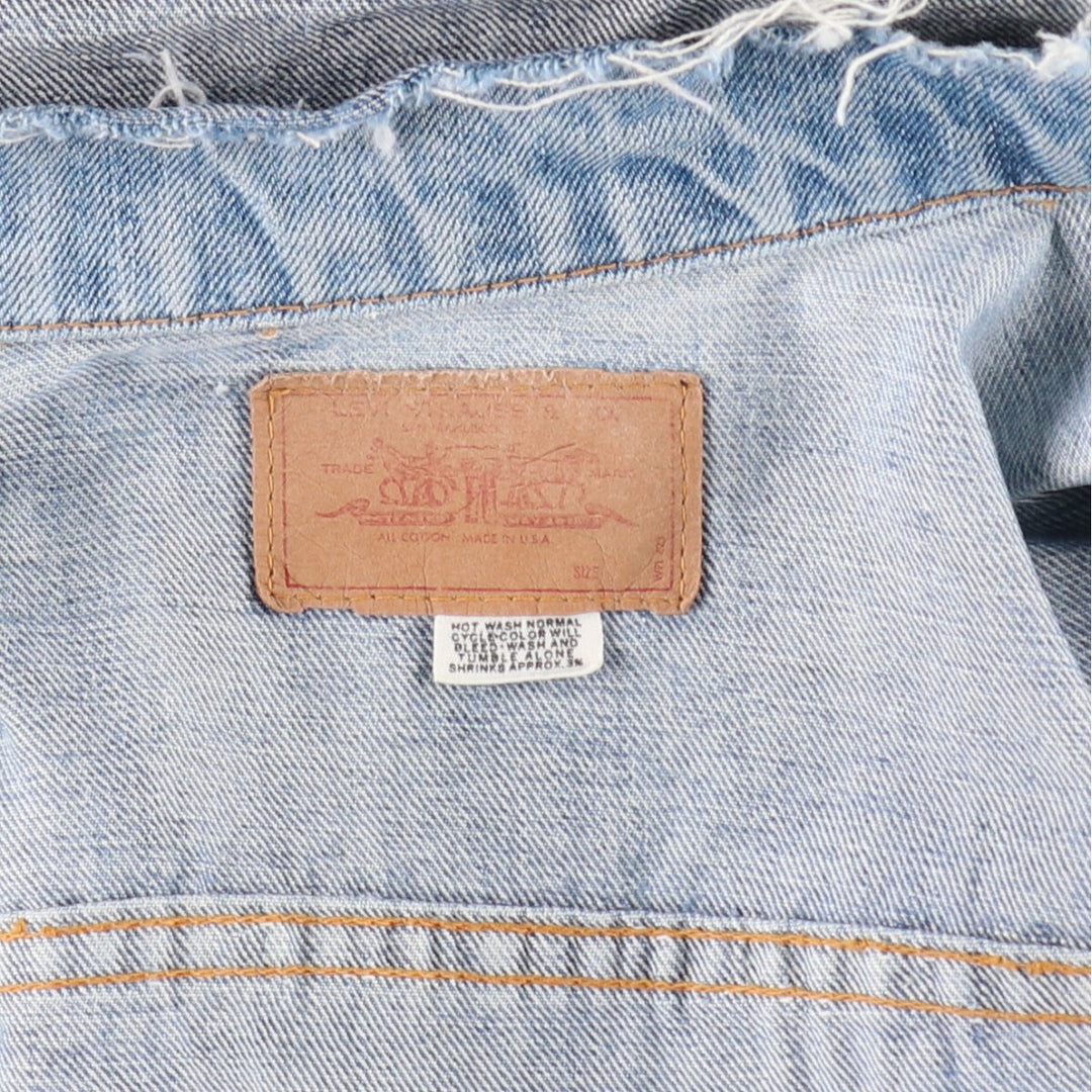 70's Levi's 4th BIG E denim jacket with care tag, made in USA, men's size L, vintage /eva003290