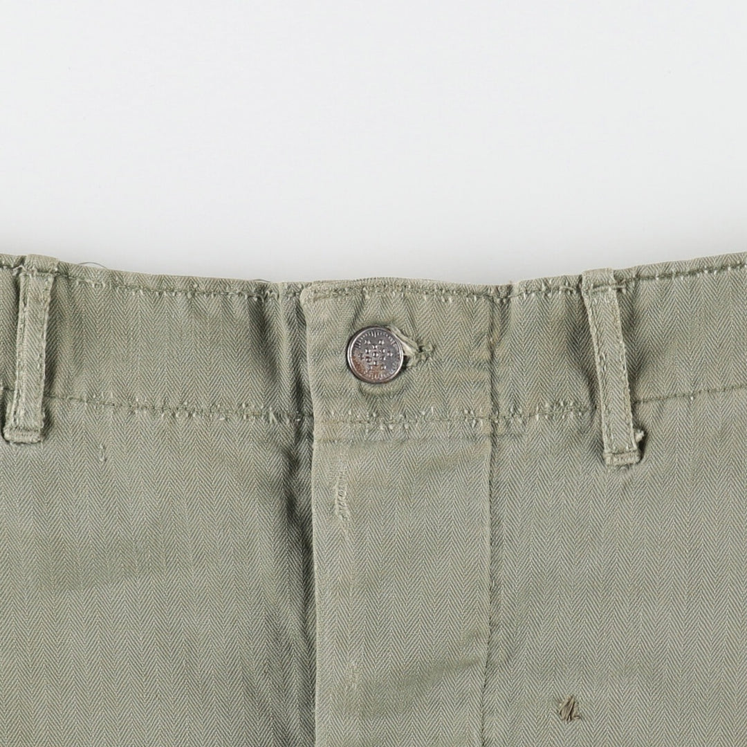 Big size 1940'S US Army genuine M-42 HBT military pants made in USA 40x31 equivalent to men's w40 /eva003292