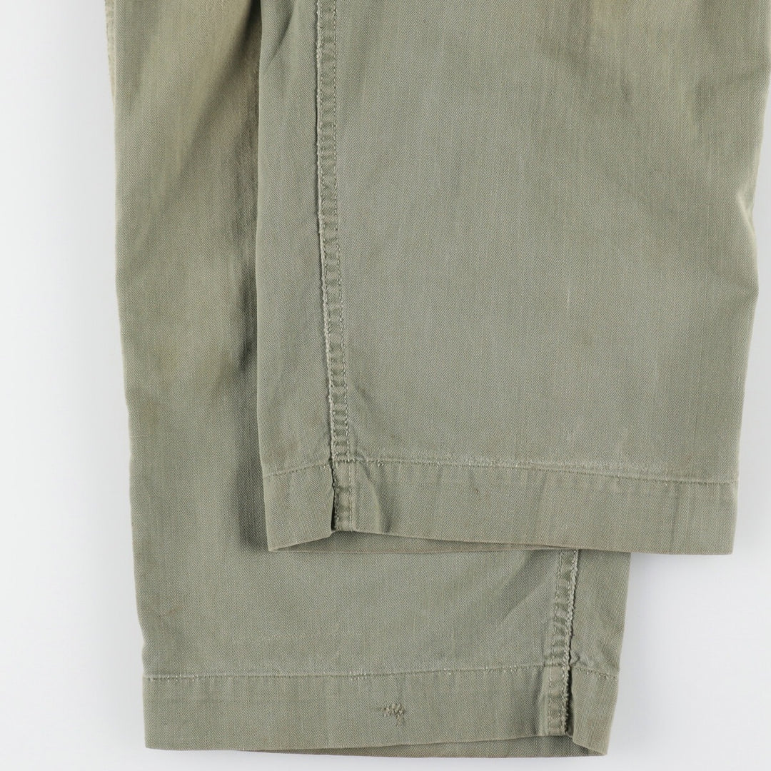 Big size 1940'S US Army genuine M-42 HBT military pants made in USA 40x31 equivalent to men's w40 /eva003292