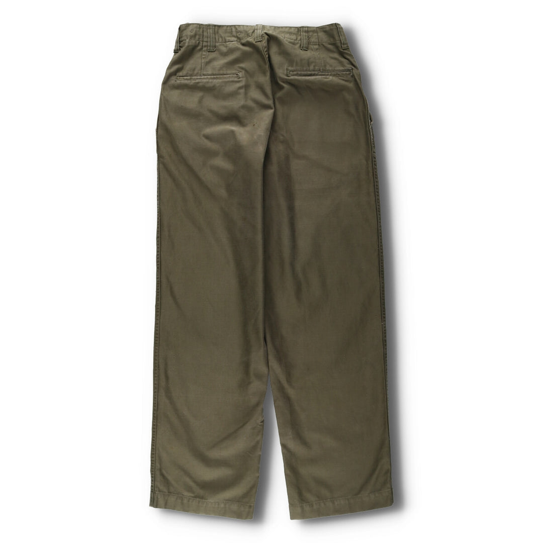 1940'S US Army genuine M-43 military field pants, trousers, made in USA, 32x32, men's w31 equivalent, vintage /eva003297