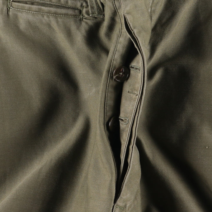 1940'S US Army genuine M-43 military field pants, trousers, made in USA, 32x32, men's w31 equivalent, vintage /eva003297