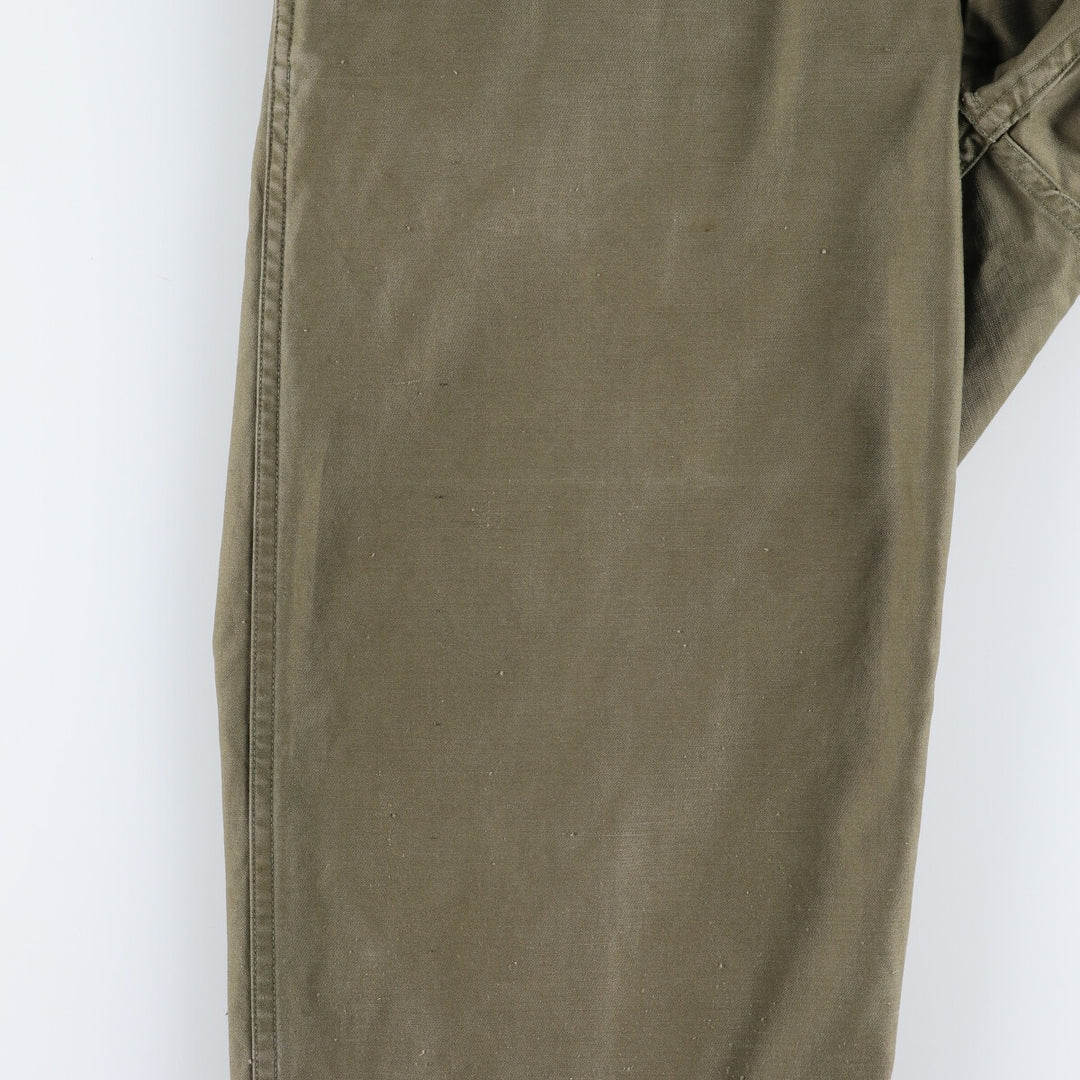 1940'S US Army genuine M-43 military field pants, trousers, made in USA, 32x32, men's w31 equivalent, vintage /eva003297