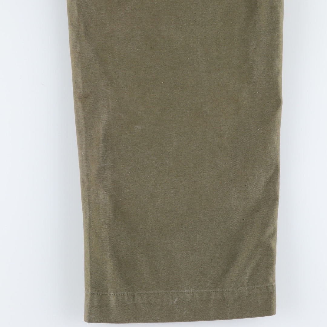 1940'S US Army genuine M-43 military field pants, trousers, made in USA, 32x32, men's w31 equivalent, vintage /eva003297