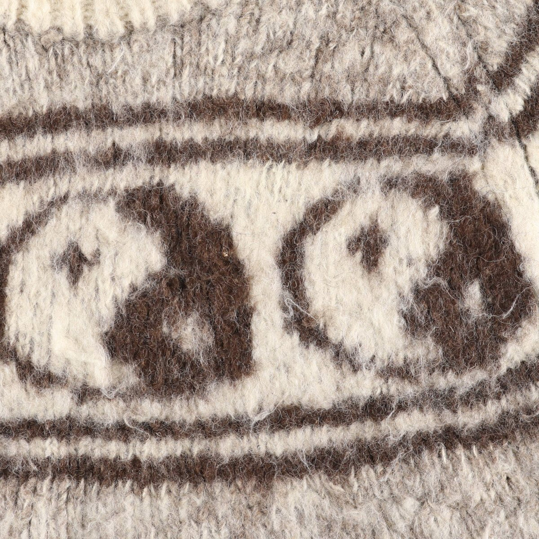 All-over Yin Yang Pattern wool knit sweater, men's XL size /eva003303