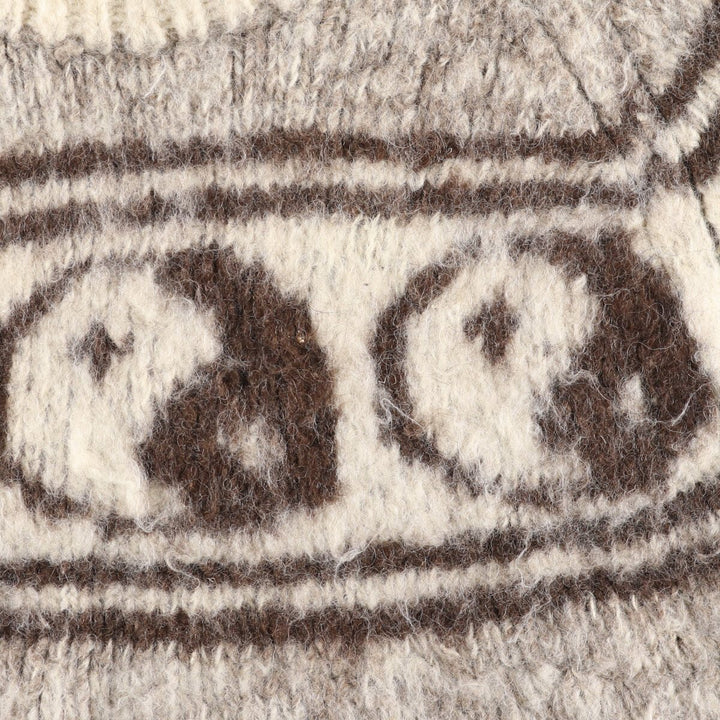 All-over Yin Yang Pattern wool knit sweater, men's XL size /eva003303