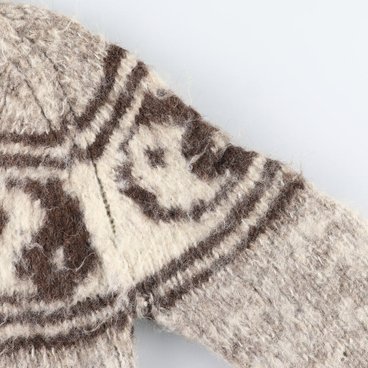 All-over Yin Yang Pattern wool knit sweater, men's XL size /eva003303