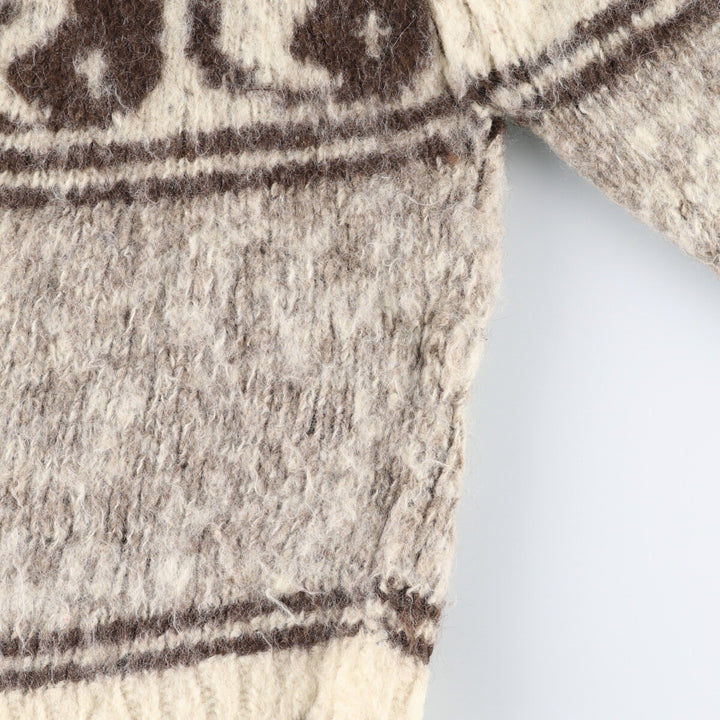 All-over Yin Yang Pattern wool knit sweater, men's XL size /eva003303