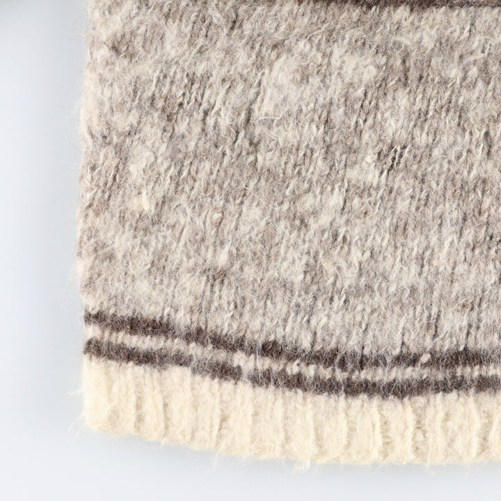 All-over Yin Yang Pattern wool knit sweater, men's XL size /eva003303