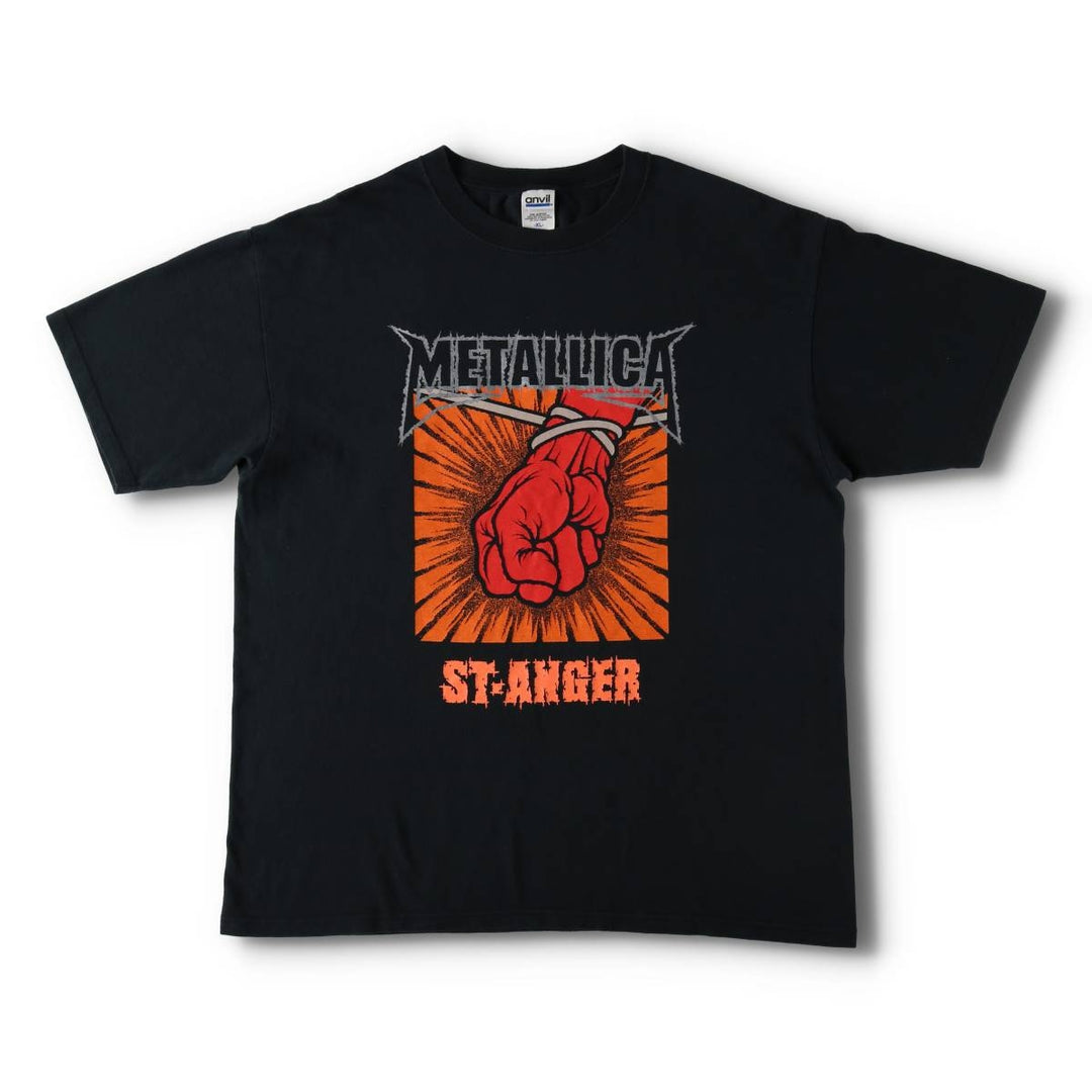 2000'S METALLICA ST.ANGER Madly in Anger with the World Tour Tour Band T-shirt, Men's XL equivalent. cotton black type Vintage Second Hand