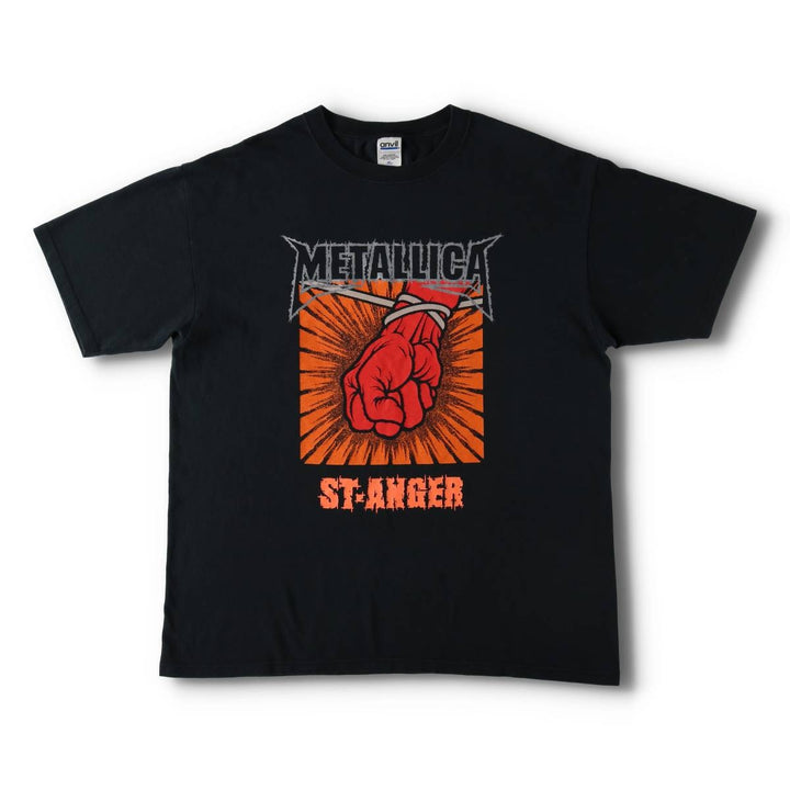2000'S METALLICA ST.ANGER Madly in Anger with the World Tour Tour Band T-shirt, Men's XL equivalent. cotton black type Vintage Second Hand