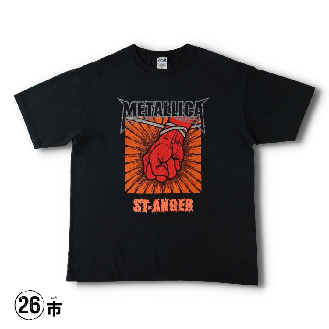 2000'S METALLICA ST.ANGER Madly in Anger with the World Tour Tour Band T-shirt, Men's XL equivalent. cotton black type Vintage Second Hand