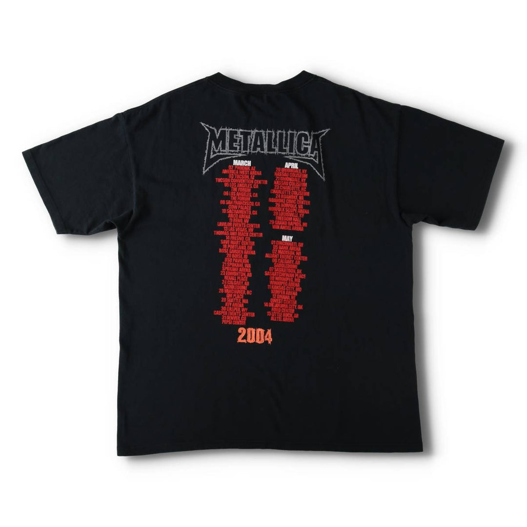2000'S METALLICA ST.ANGER Madly in Anger with the World Tour Tour Band T-shirt, Men's XL equivalent. cotton black type Vintage Second Hand