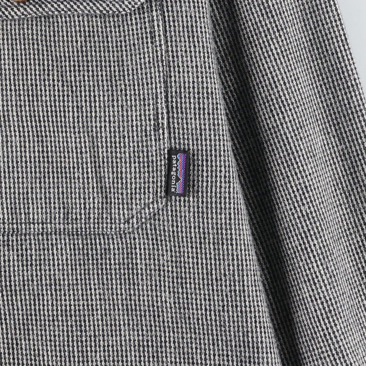 90s-00'S Patagonia Organic Cotton All-Over Print Long-Sleeve Heavy Flannel Shirt, Men's Size XL (approx.) Organic cotton black type Vintage Second Hand