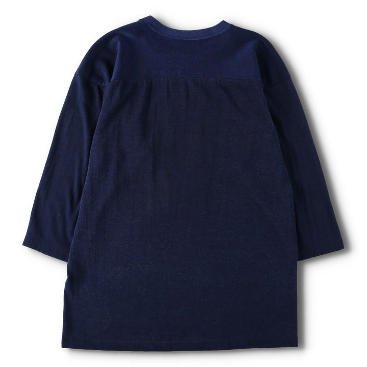 70'S Champion College Triple Print Football 3/4 Sleeve T-Shirt, Made in USA, Men's Size M (Equivalent), Vintage unclear navy blue type Vintage Second Hand