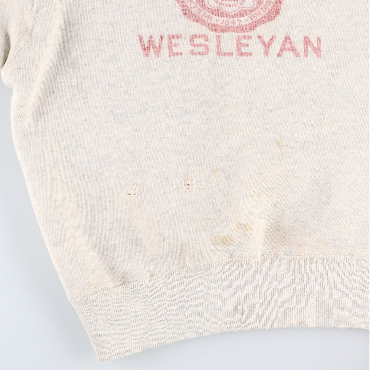 1950s-1960'S Sportswear Ohio Vintage College Sweatshirt, Men's Size M (approx.), Triple Print unclear Beige type Vintage Second Hand