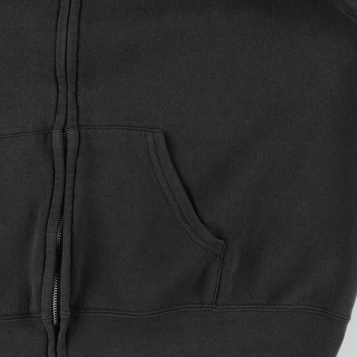 2000'S Lee Harley-Davidson Fire Pattern Full-Zip Sweatshirt Hoodie (Men's Size L) cotton black type Vintage Second Hand