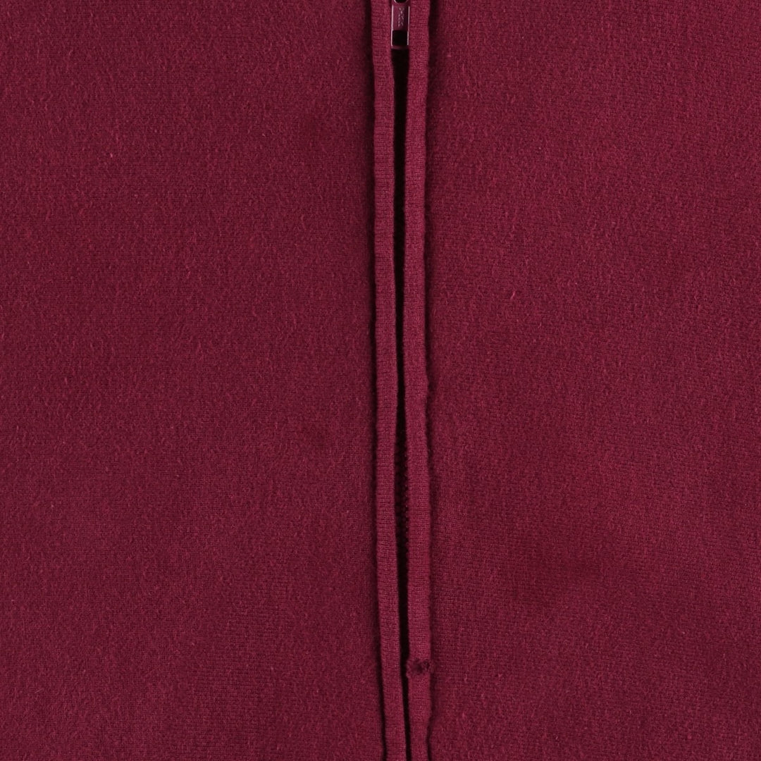 90'S Champion Reverse Weave embroidered tag full-zip sweatshirt hoodie, made in USA, men's size XL equivalent. cotton burgundy type Vintage Second Hand